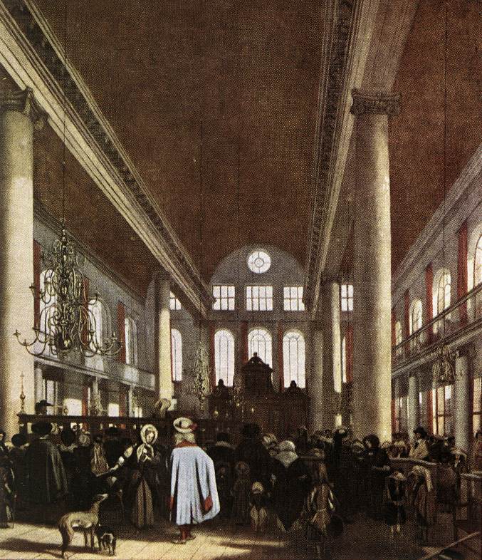 WITTE, Emanuel de Interior of the Portuguese Synagogue in Amsterdam